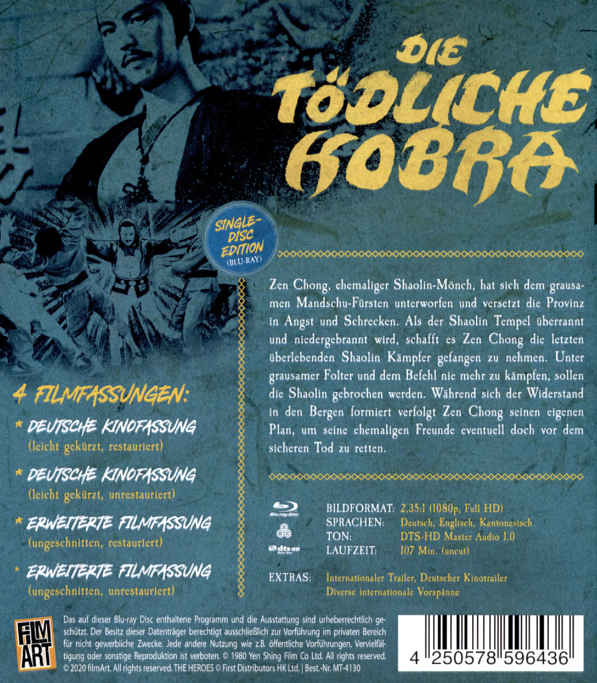 Ti Lung - Die tödliche Kobra - Uncut Edition (blu-ray)