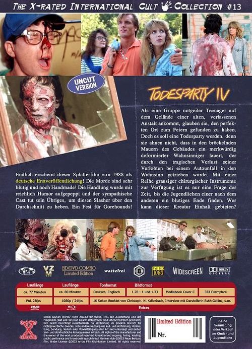 Todesparty IV - Doom Asylum - Uncut Mediabook Edition  (DVD+blu-ray) (C)