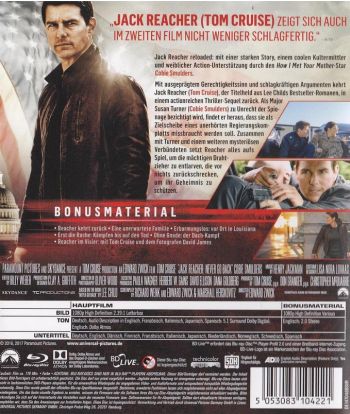 Jack Reacher - Kein Weg zurück (blu-ray)