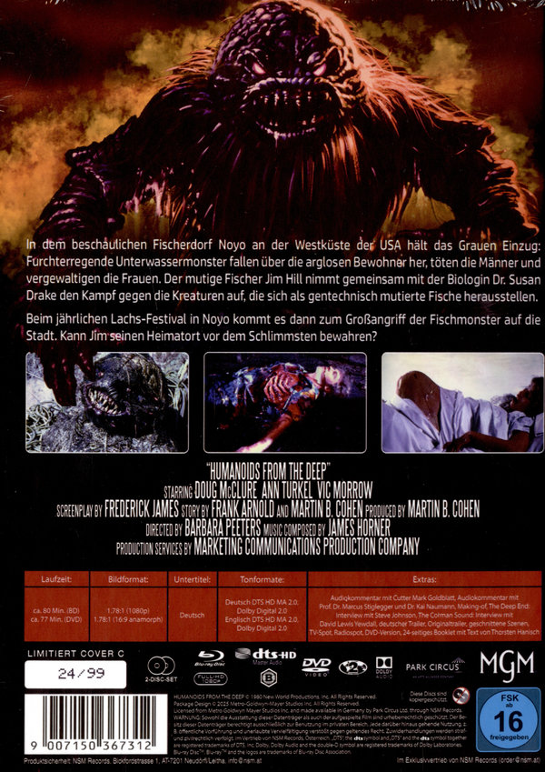 Das Grauen aus der Tiefe - Uncut Mediabook Edition  (DVD+blu-ray) (C)