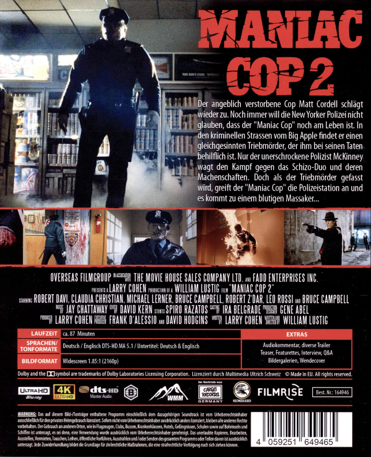 Maniac Cop 2 - Uncut Edition (4K Ultra HD)