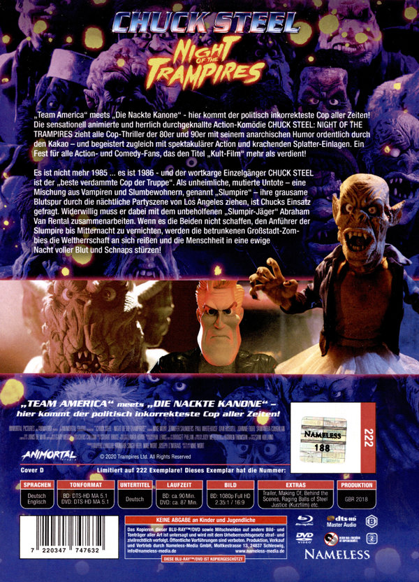 Chuck Steel: Night of the Trampires - Uncut Mediabook Edition  (DVD+blu-ray) (D)