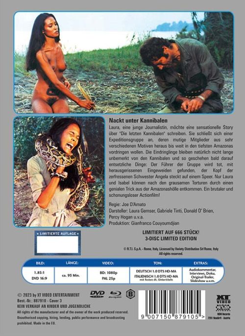 Nackt unter Kannibalen - Emanuelle und die letzten Kannibalen - Uncut Mediabook Edition  (DVD+blu-ray) (Cover 3)