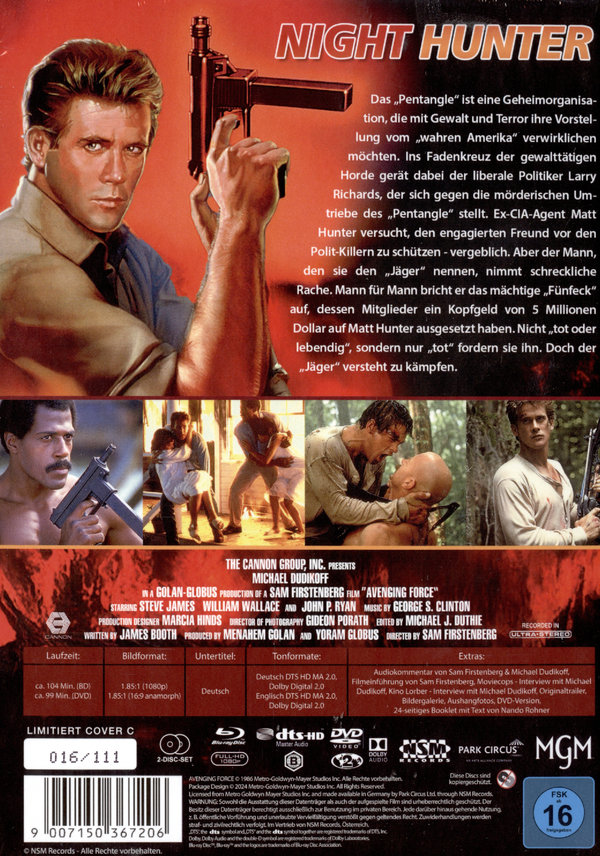 Night Hunter - Uncut Mediabook Edition (DVD+blu-ray) (C)