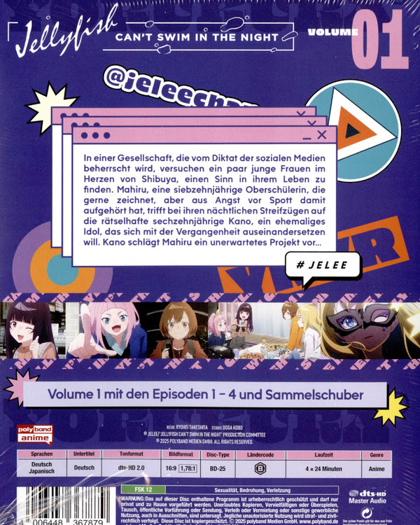 Jellyfish Can't Swim In The Night - Volume 1 - limitierte Edition mit Sammelschuber  (Blu-ray Disc)