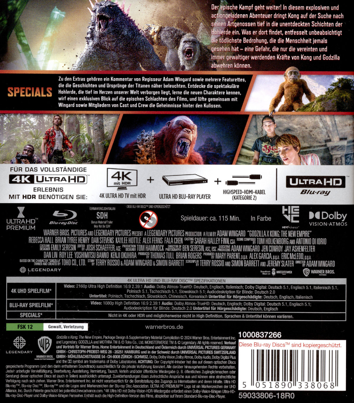 Godzilla x Kong: The New Empire  (4K Ultra HD) + (Blu-ray)