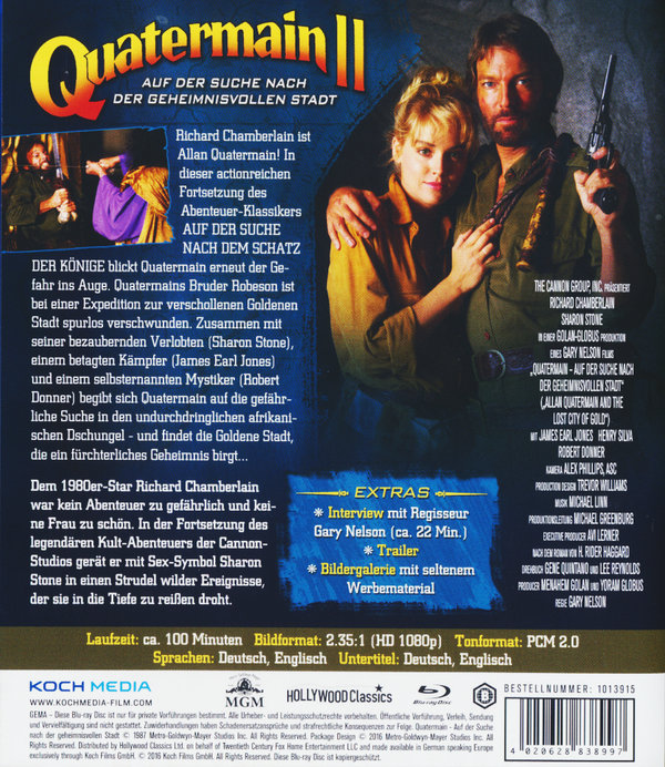 Quatermain 2 - Auf der Suche nach der geheimnisvollen Stadt (blu-ray)