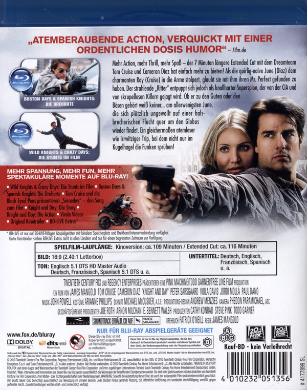 Knight and Day - Extended Version (blu-ray)