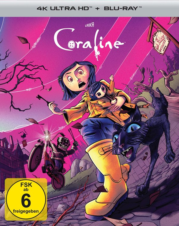 Coraline - Limited Steelbook  (4K Ultra HD)  (+ Blu-ray)