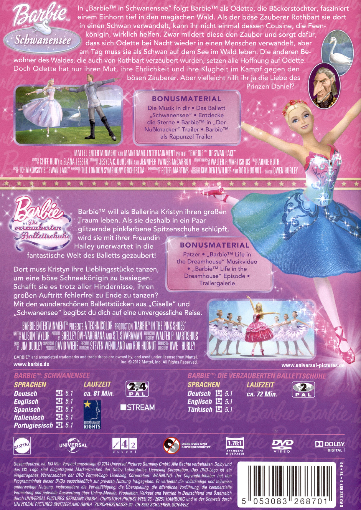 Barbie™ in: Schwanensee & Barbie™ in: Die verzauberten Ballettschuhe  [2 DVDs]  (DVD)