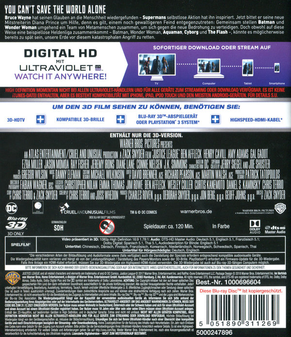 Justice League 3D (3D blu-ray)