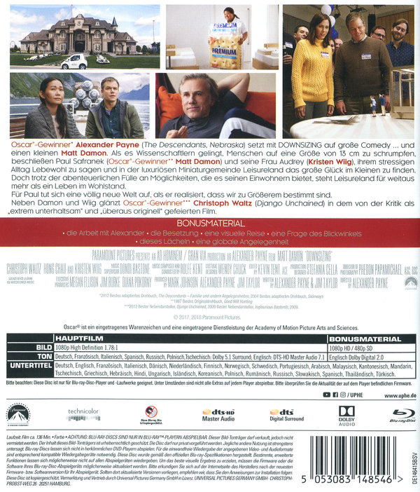 Downsizing (blu-ray)