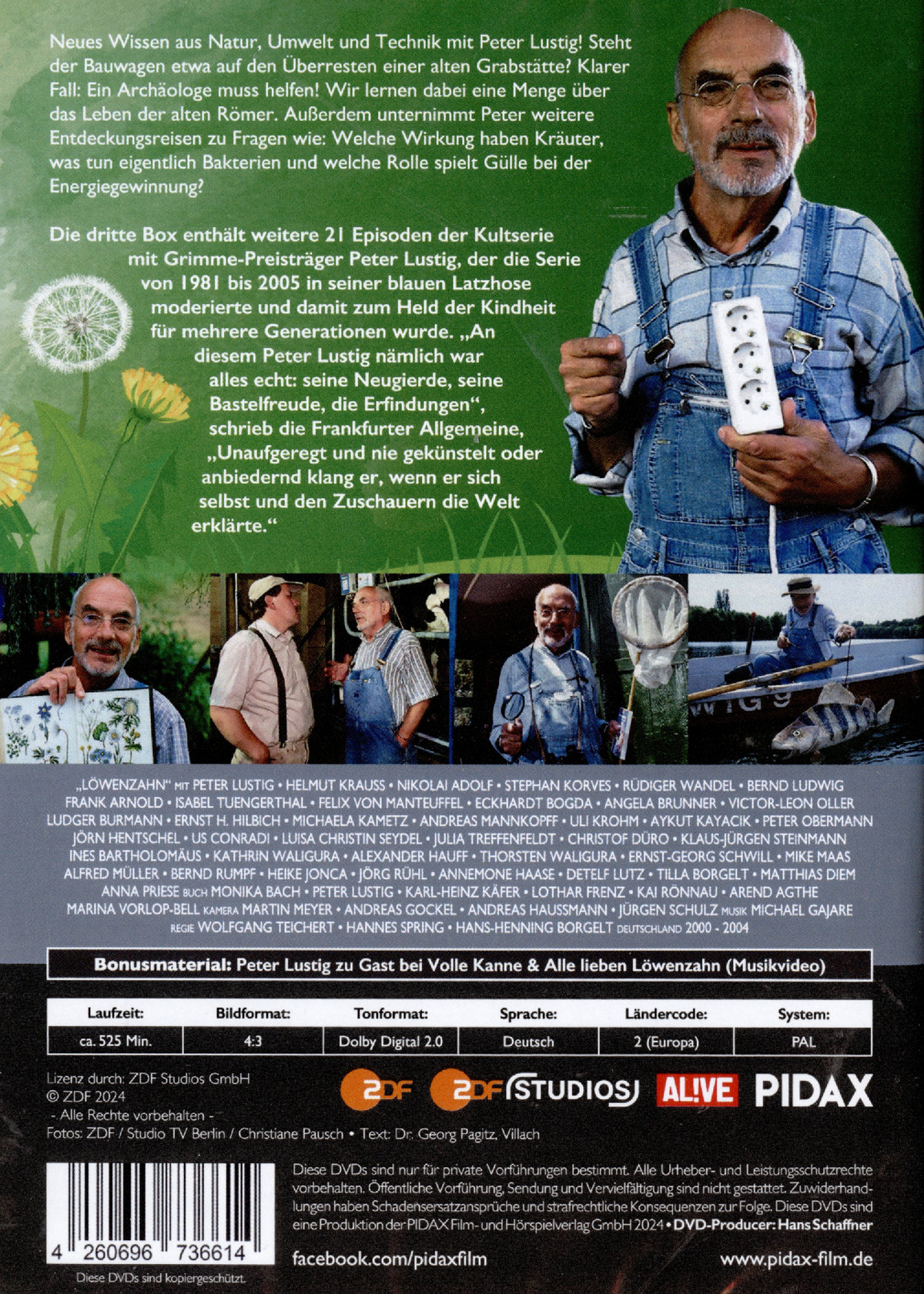 Löwenzahn Classics, Box 3 / Weitere 21 legendäre Folgen der Kultserie mit Peter Lustig (Pidax Serien-Klassiker)  [3 DVDs]  (DVD)