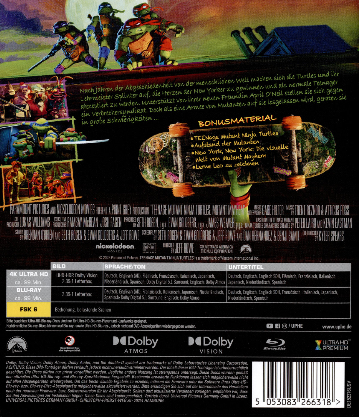 Teenage Mutant Ninja Turtles: Mutant Mayhem (4K Ultra HD)