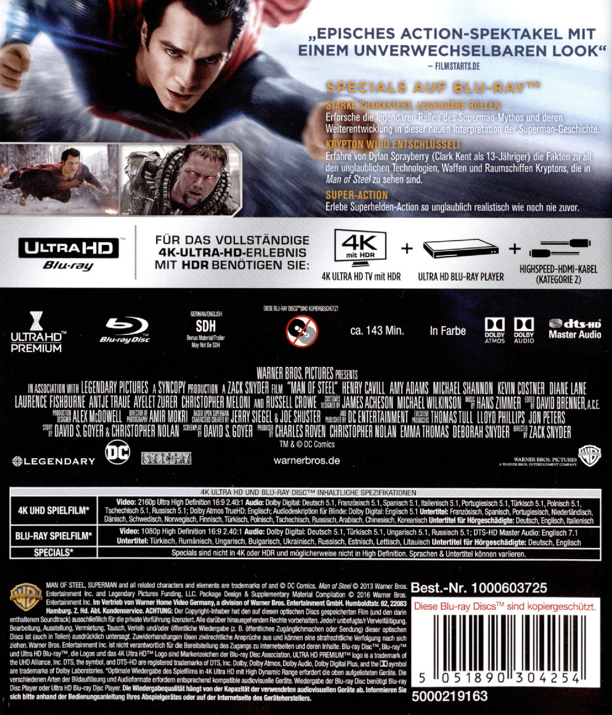 Man of Steel  (4K Ultra HD) (+ Blu-ray)  (Blu-ray 4K Ultra HD)