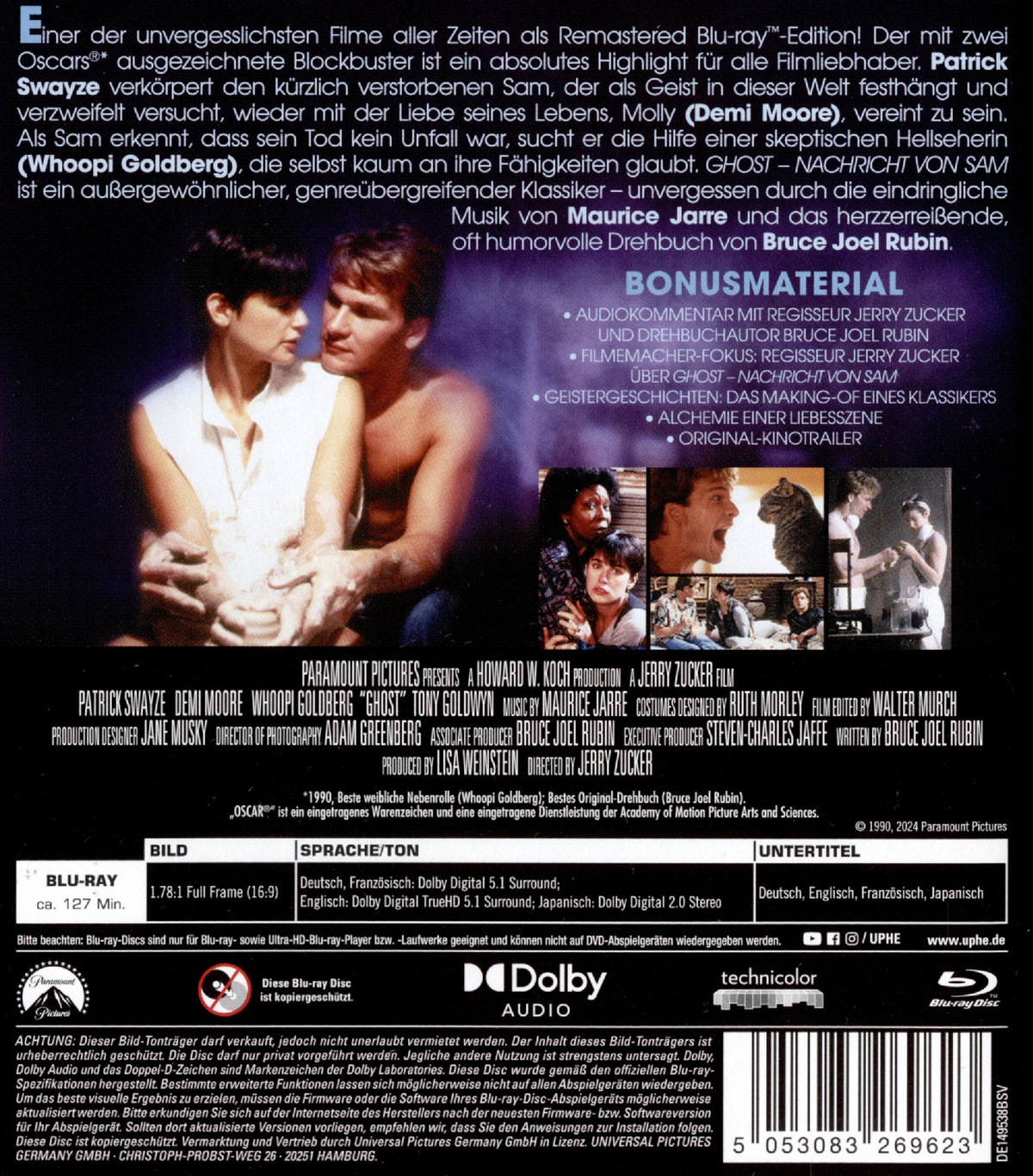 Ghost - Nachricht von Sam (Remastered)  (Blu-ray Disc)