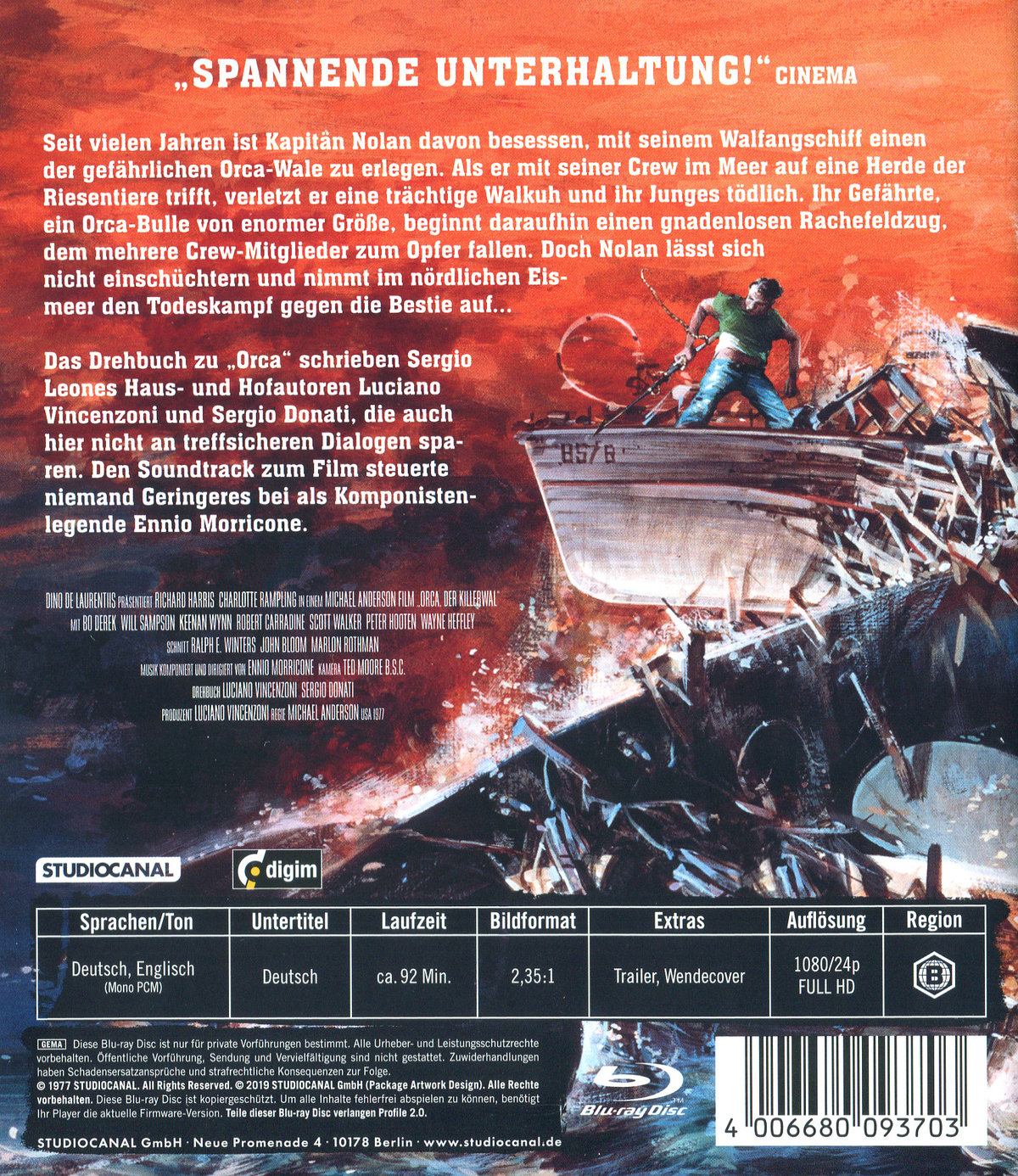 Orca, der Killerwal (blu-ray)