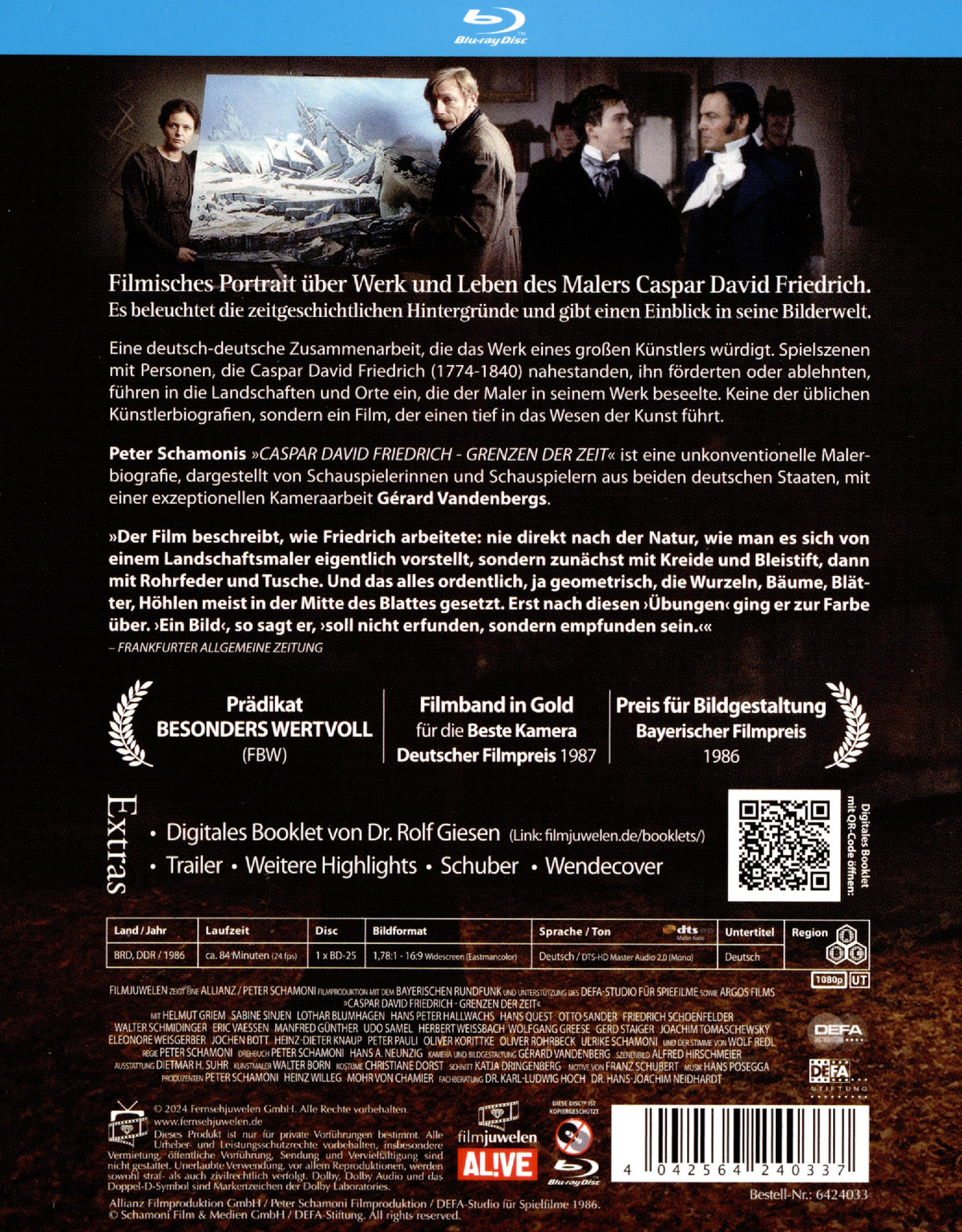 Caspar David Friedrich - Grenzen der Zeit (DEFA Filmjuwelen)  (Blu-ray Disc)