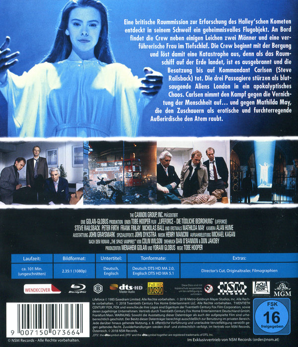 Lifeforce - Die tödliche Bedrohung - Uncut Edition (blu-ray)