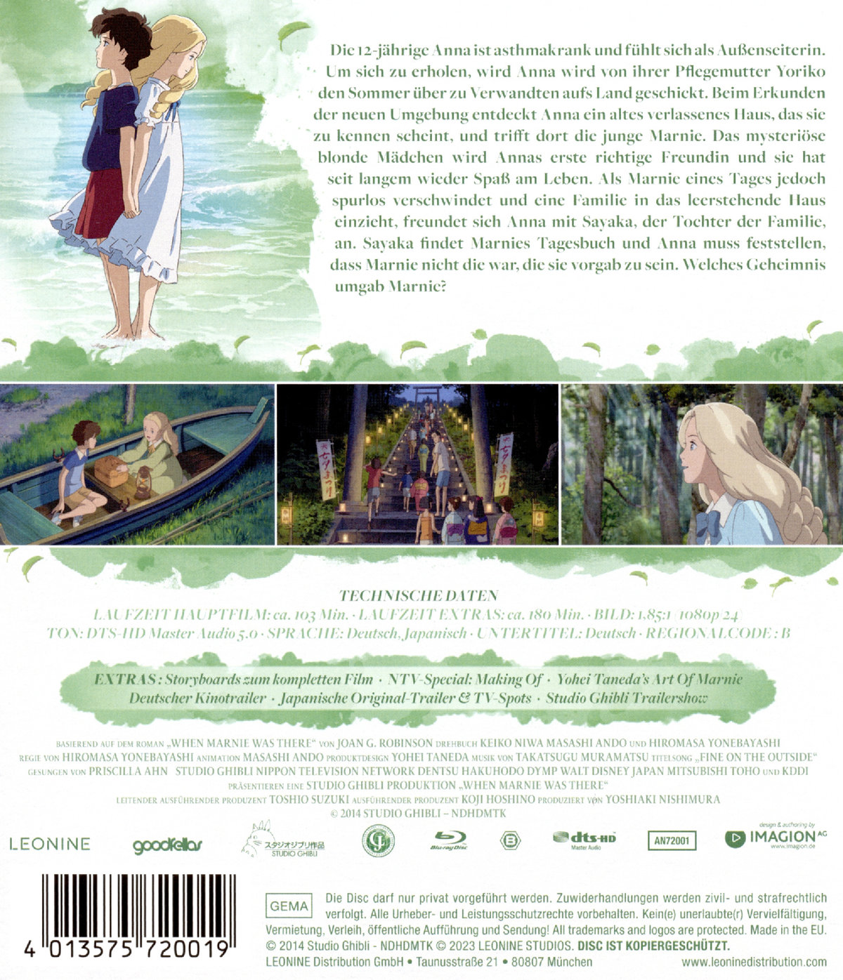 Erinnerungen an Marnie (blu-ray)