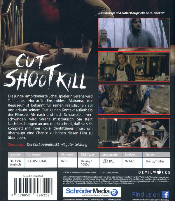 Cut, Shoot, Kill (blu-ray)