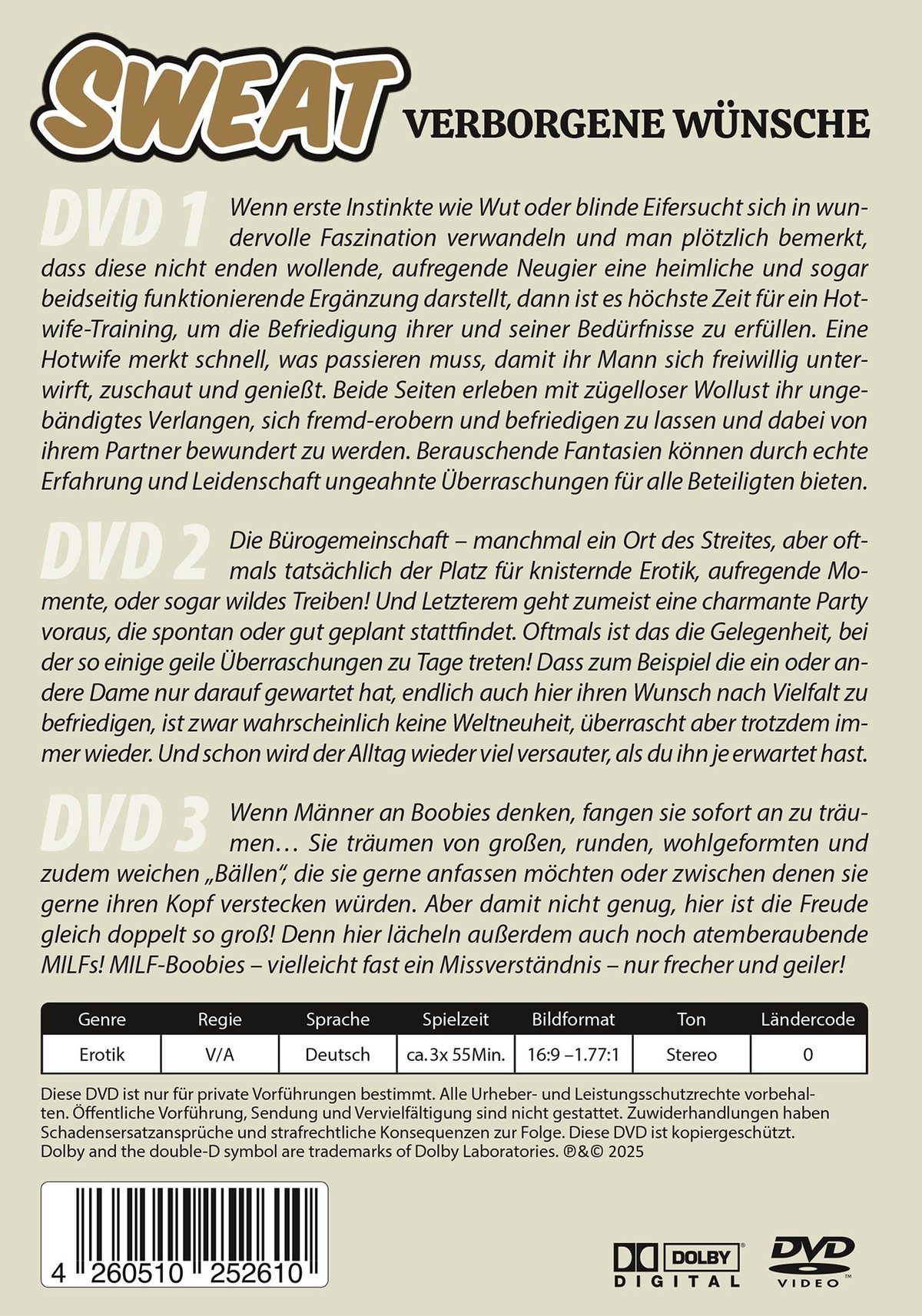 Sweat - Verborgene Wünsche  [3 DVDs]  (DVD)