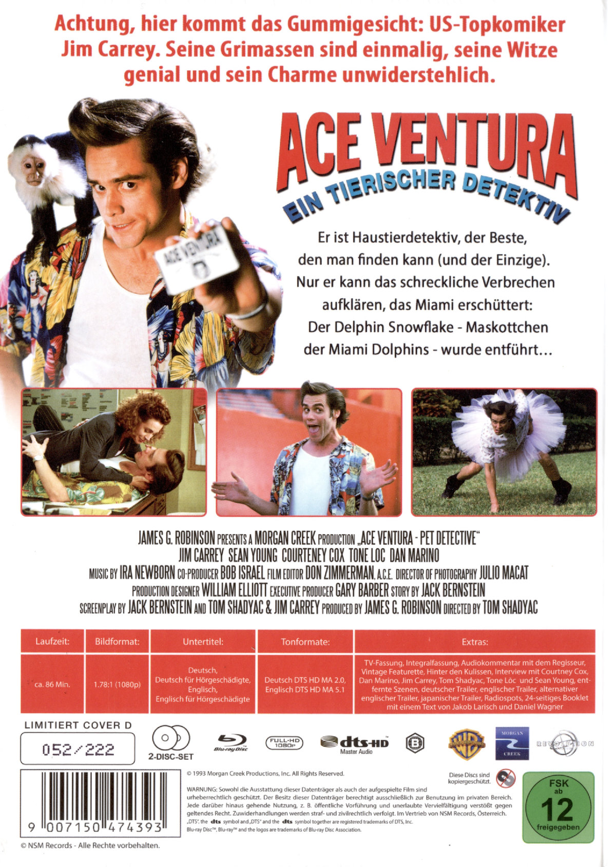 Ace Ventura - Ein tierischer Detektiv - Uncut Mediabook Edition (blu-ray) (D)