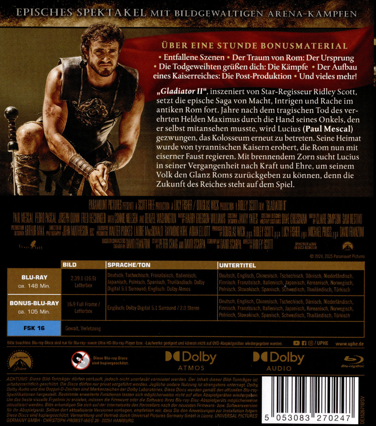 Gladiator II  (Blu-ray) 