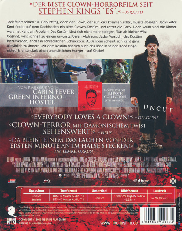 Clown - Eli Roth - Uncut Edition (blu-ray)