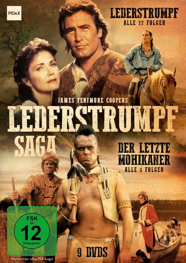 Lederstrumpf-Saga: Lederstrumpf + Der letzte Mohikaner / Zwei Abenteuerserien nach den Büchern von James Fenimore Cooper  [9 DVDs]  (DVD)