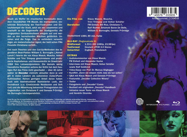 Decoder - Uncut Mediabook Edition  (blu-ray) (B)