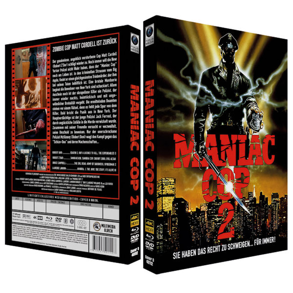 Maniac Cop 2 - Uncut Mediabook Edition (4K Ultra HD+blu-ray+DVD) (D)