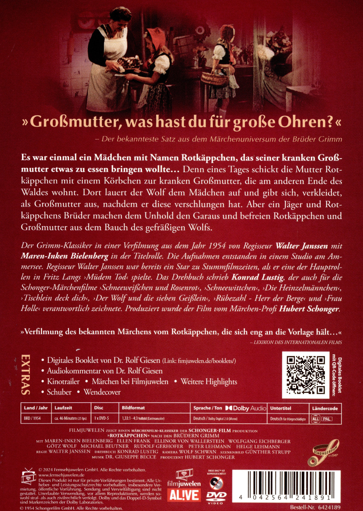 Rotkäppchen (1954) (Filmjuwelen / Schongerfilm-Märchen)  (DVD)
