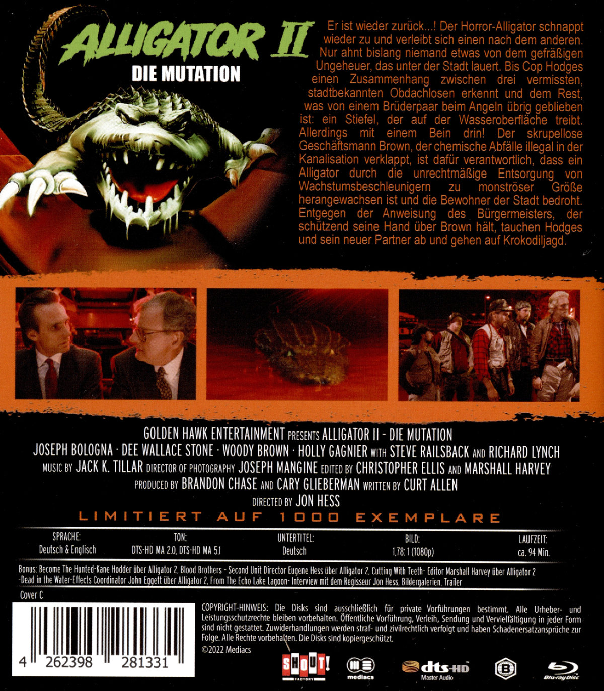 Alligator 2 - Die Mutation - Uncut Edition (blu-ray)