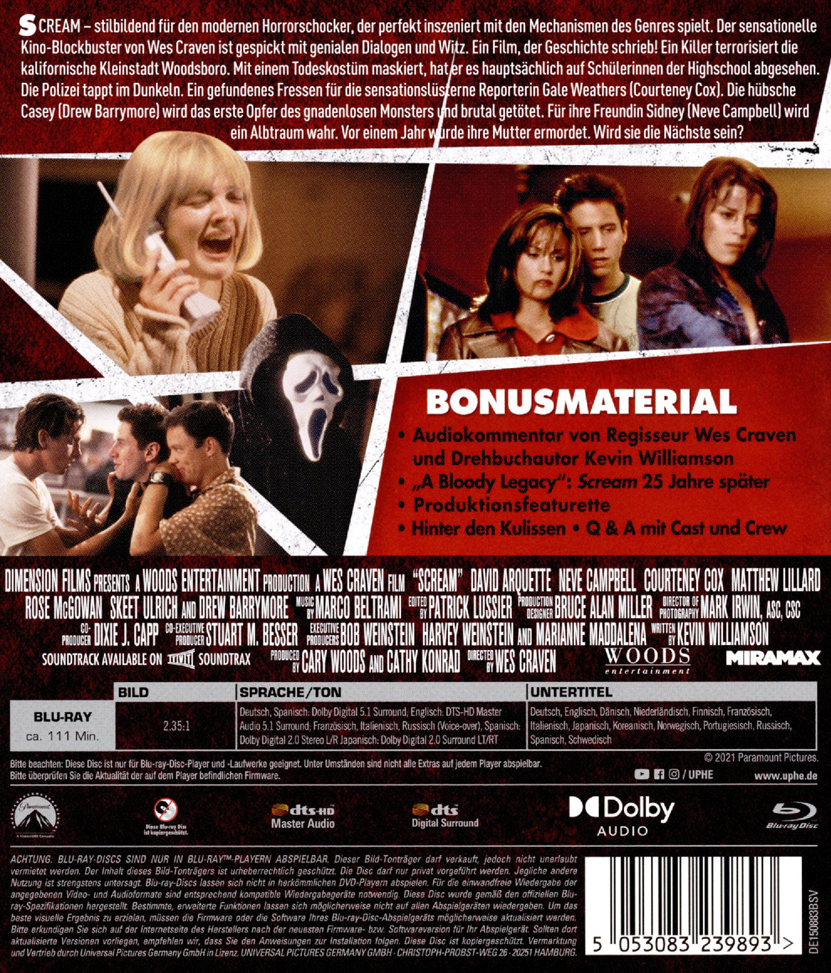 Scream - Uncut Edition (blu-ray)