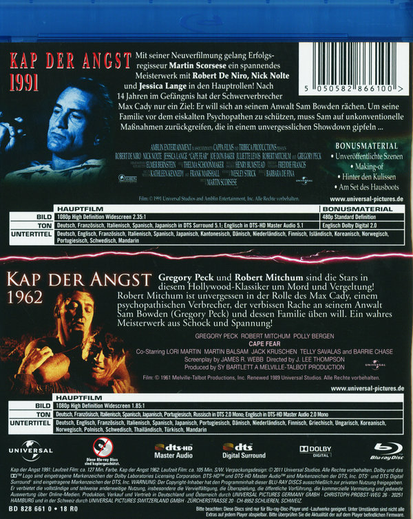 Kap der Angst / Ein Köder für die Bestie (blu-ray)