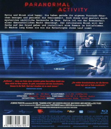 Paranormal Activity (blu-ray)