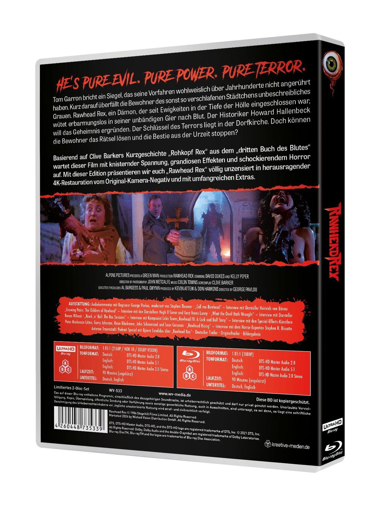 Rawhead Rex (Clive Barker) - 2-Disc Set - Limited Special Edition - Ungekürzte Fassung  (4K Ultra HD) (+ blu-ray)