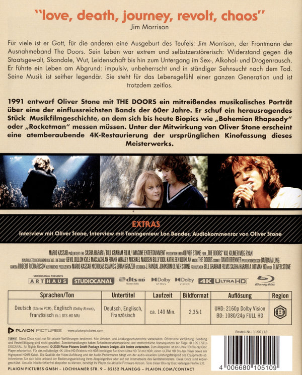 The Doors - Kinofassung  (4K Ultra HD) (+ Blu-ray)