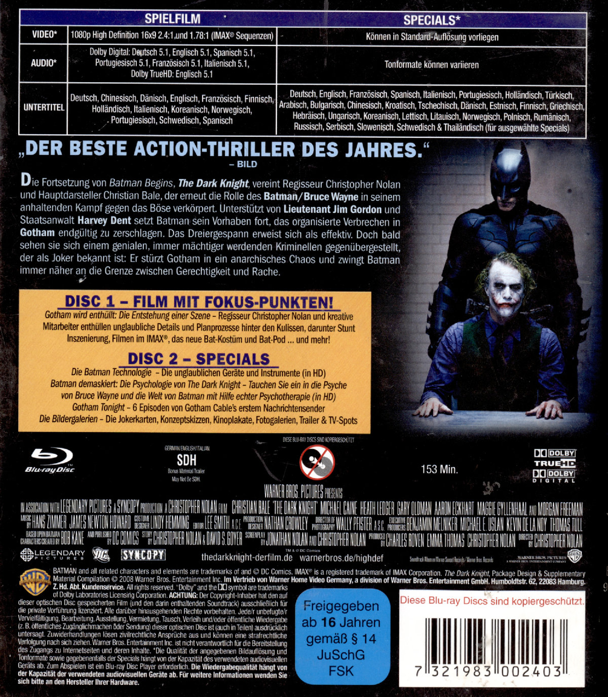 The Dark Knight  [2 BRs]  (Blu-ray Disc)