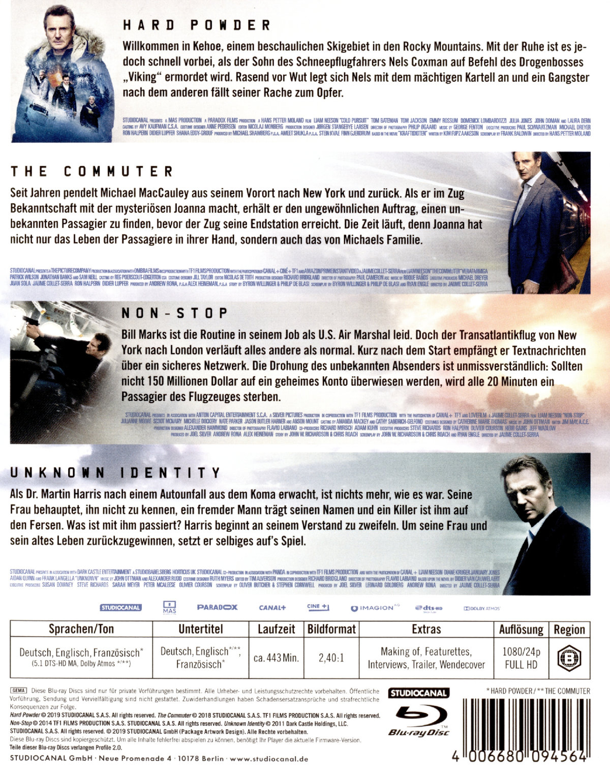 Liam Neeson Adrenalin Collection (blu-ray)