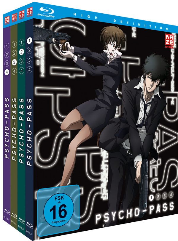 Psycho-Pass - Staffel 1 - Gesamtausgabe ohne Schuber - Vol.1-4  [4 BRs]  (Blu-ray Disc)