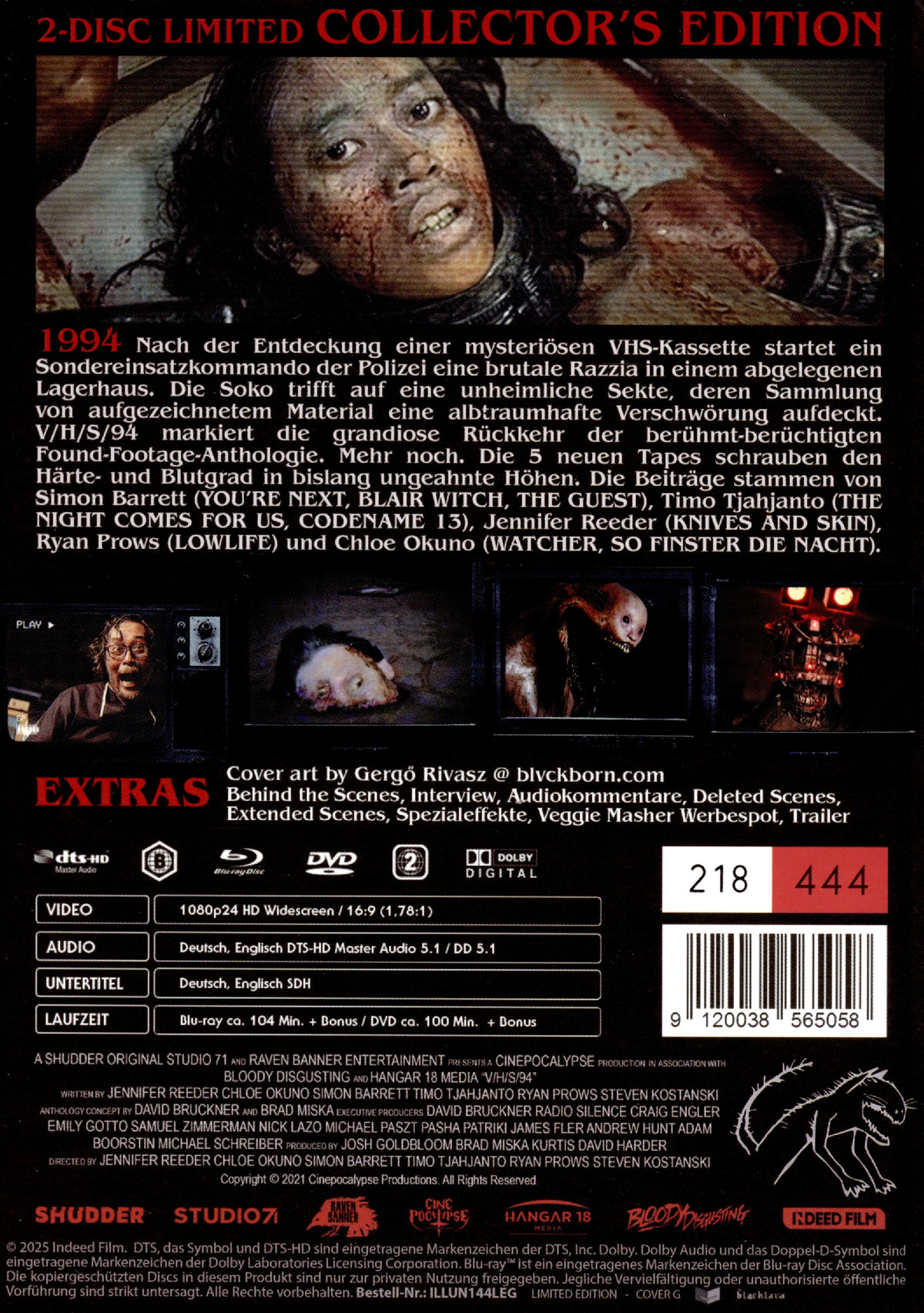 V/H/S/94 - VHS 94 - Uncut Mediabook Edition  (DVD+blu-ray) (G)