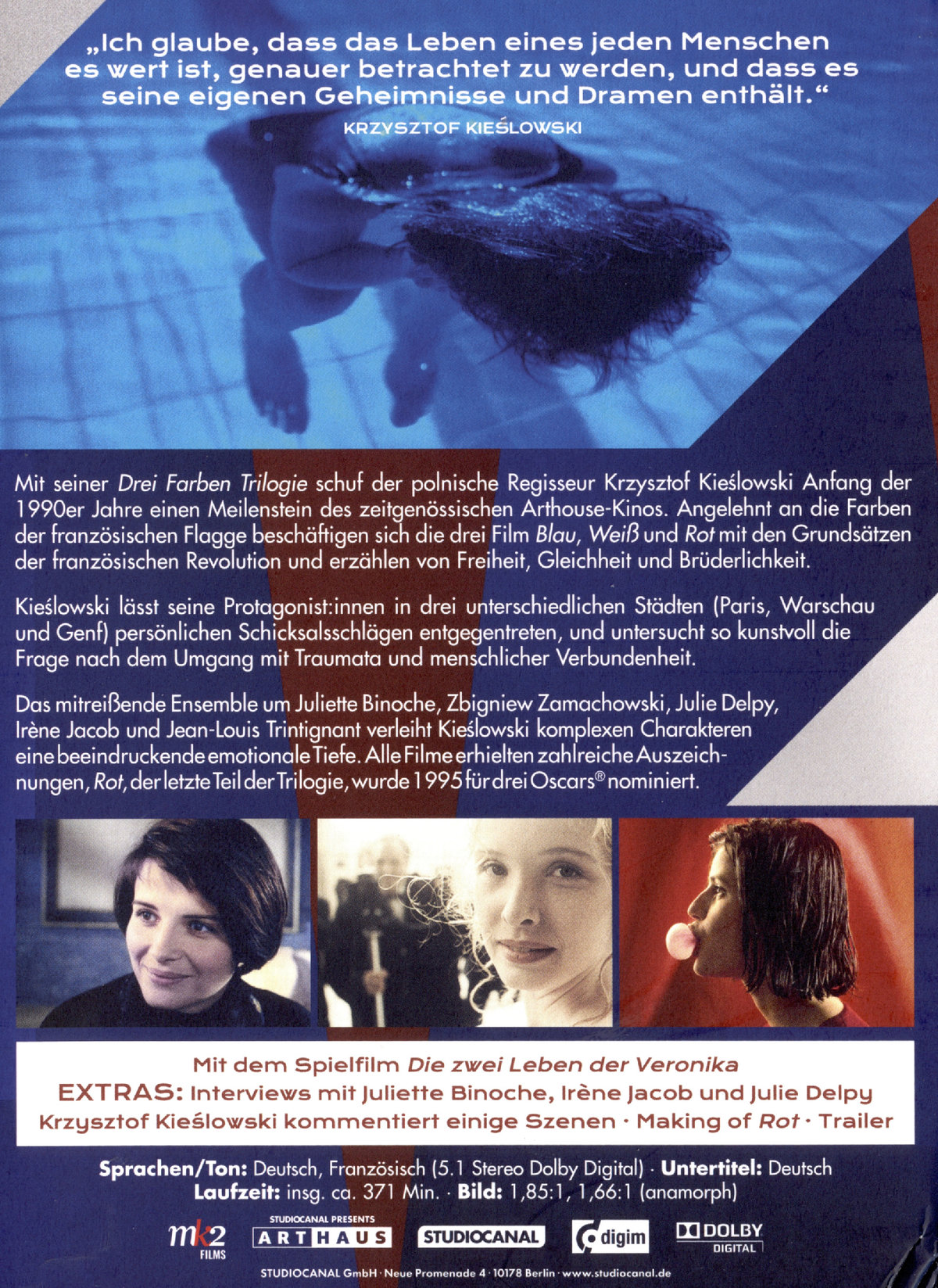 Krzysztof Kieslowski - Drei Farben Edition [4 DVD]  (DVD)