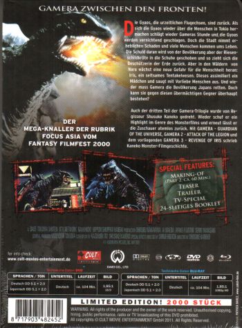 Gamera 3 - Revenge of Iris (DVD+blu-ray)