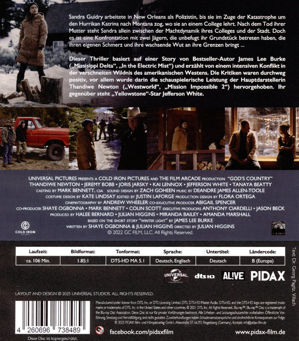 God's Country / Preisgekrönter packender Thriller mit den Stars aus „Yellowstone“ und „Westworld“  (Blu-ray Disc)