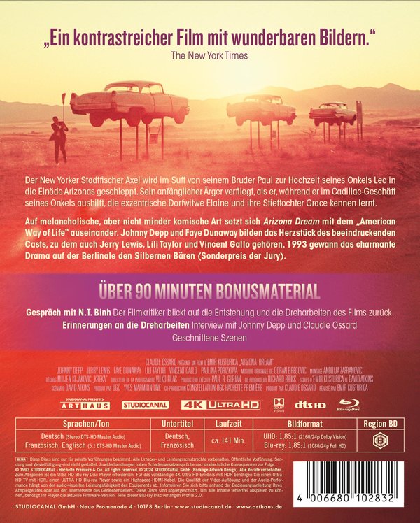 Arizona Dream (4K Ultra HD) (+ Blu-ray)