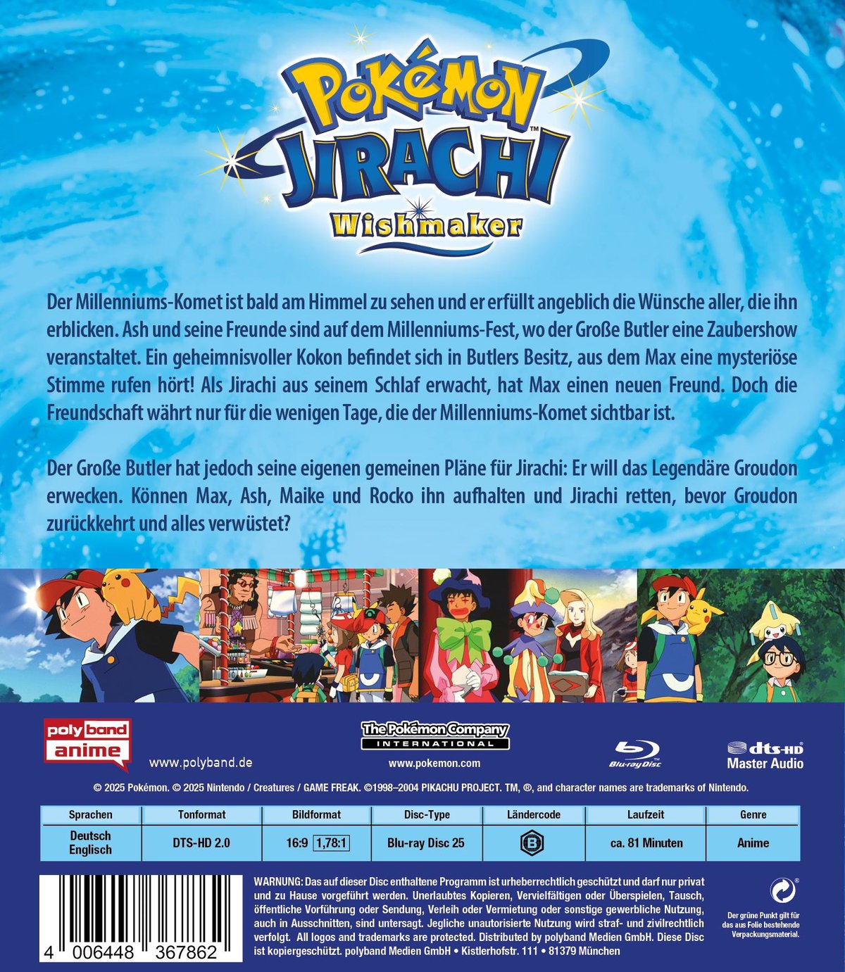 Pokémon 6 - Der Film: Jirachi Wishmaker  (Blu-ray Disc)