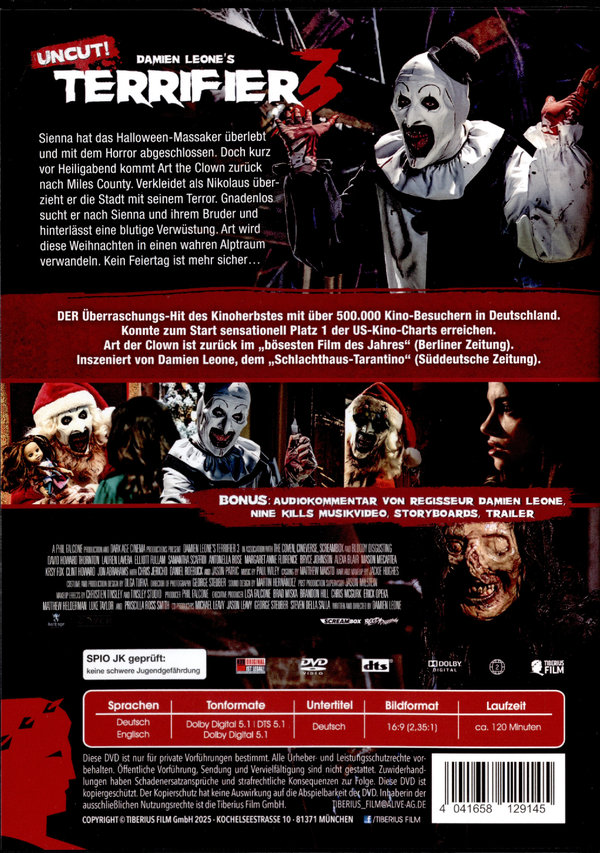 Terrifier 3 - Uncut Edition  (DVD)