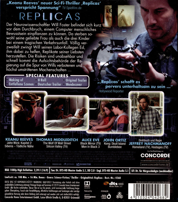 Replicas (blu-ray)